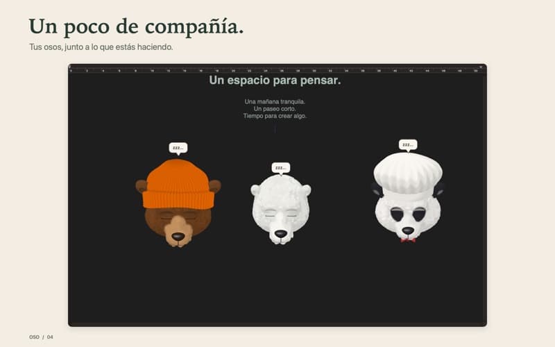 Several customized Oso bears together in the published App Store screenshot